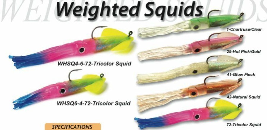 Baits Lures * | Latest Fashion Tsunami Soft Plastic Weighted Squids