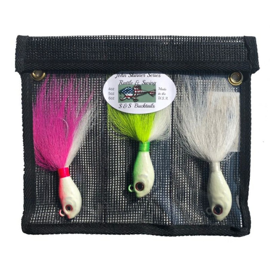 Baits Lures * | Latest Fashion S&S Bucktails John Skinner Swing Hook Fluke Bucktail Bundle