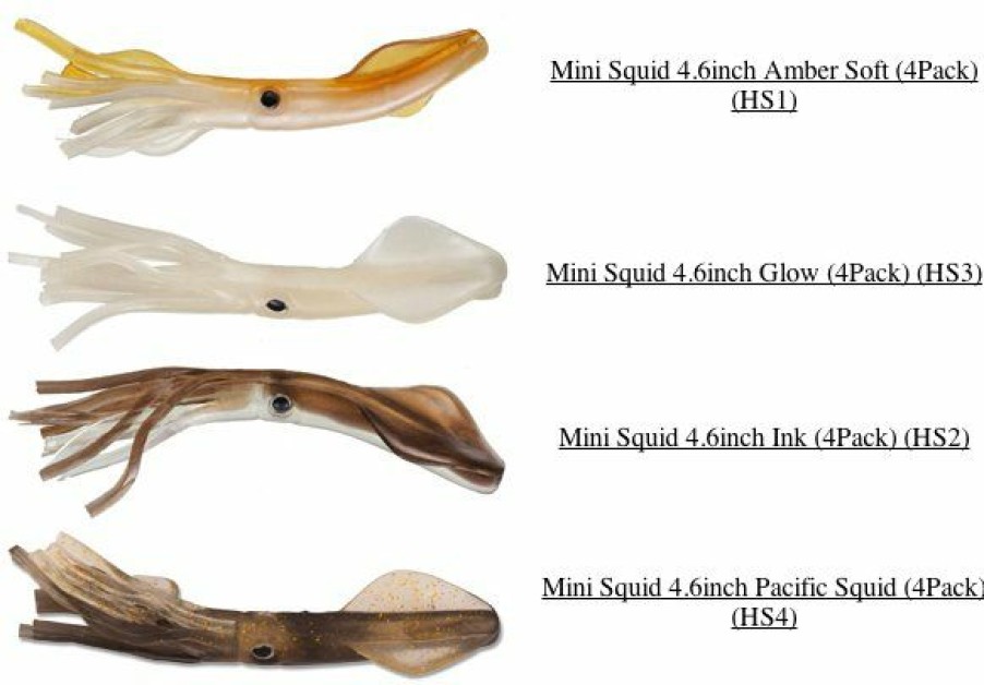 Baits Lures * | Sale Online Hogy 4.6 Inch Mini Squid (4 Pack)